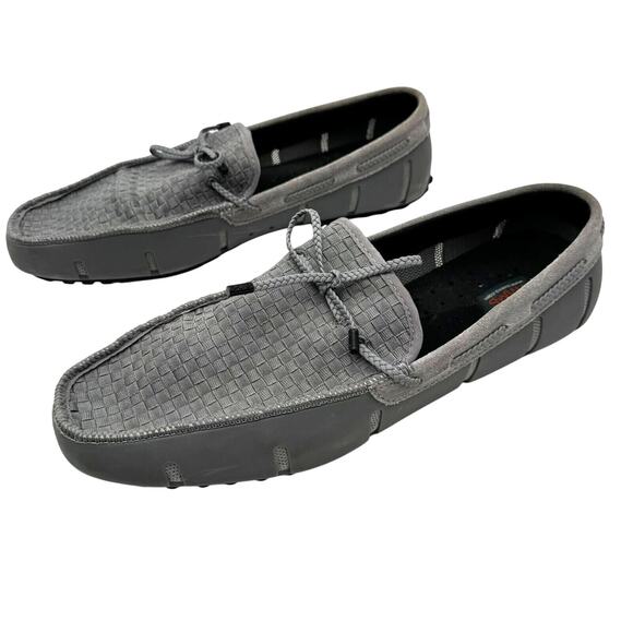 SWIMS Men\'s 13 Gray Black Woven Driver Loafers Shoes Casual Beach Water Vacation main image 7